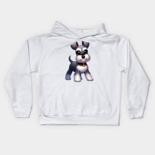 Cute Miniature schnauzer Kids Hoodie